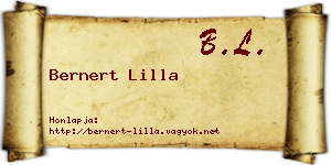 Bernert Lilla névjegykártya